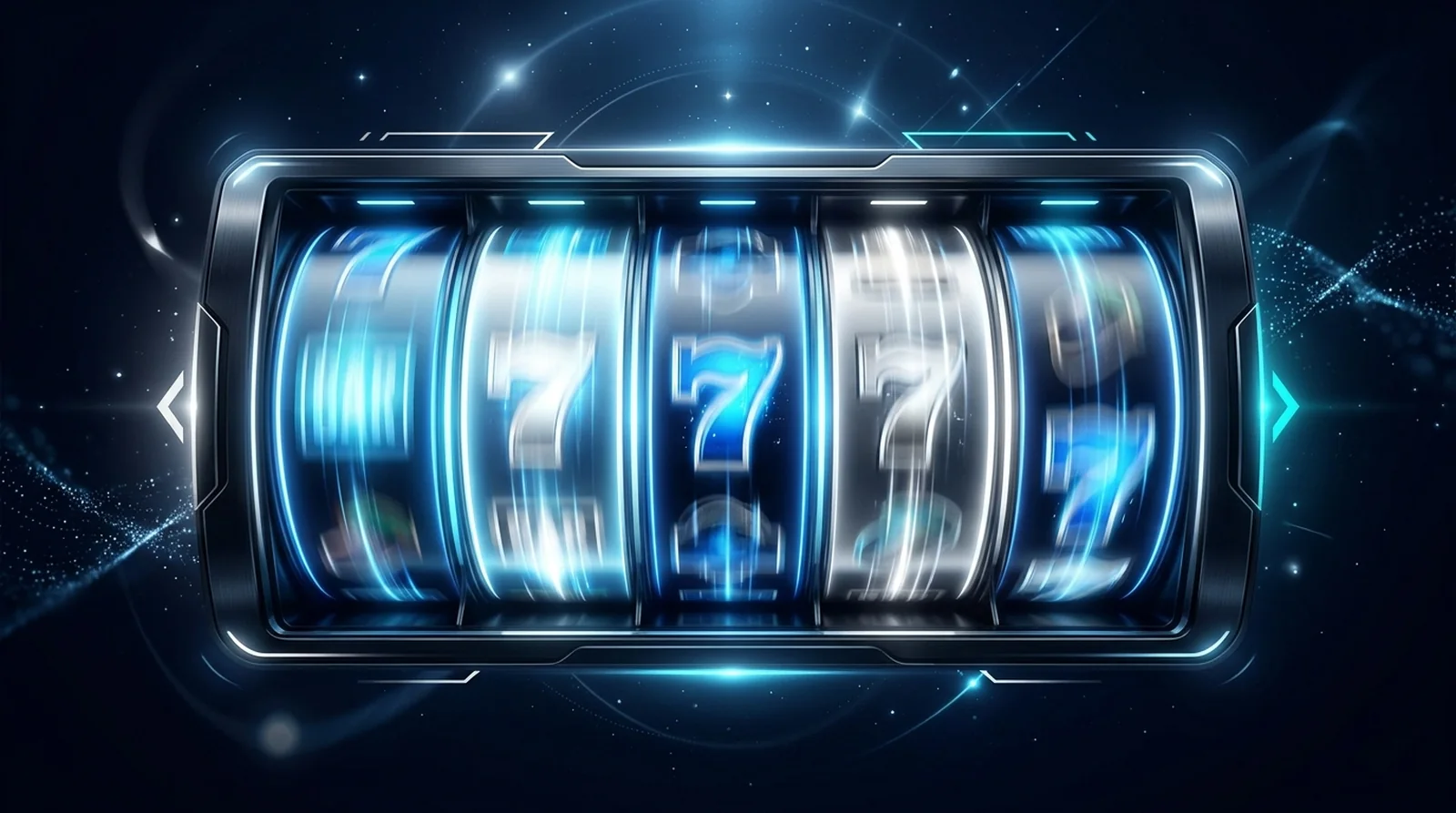 Swift Casino UK hero artwork with sky-blue slot reels